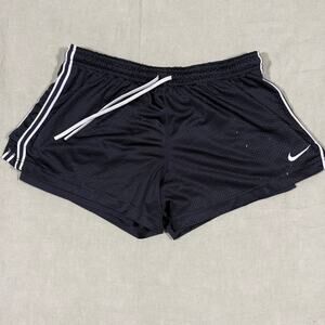 Nike Dri-FIT Mesh Athletic Shorts Lined Black Running Sport Y2K